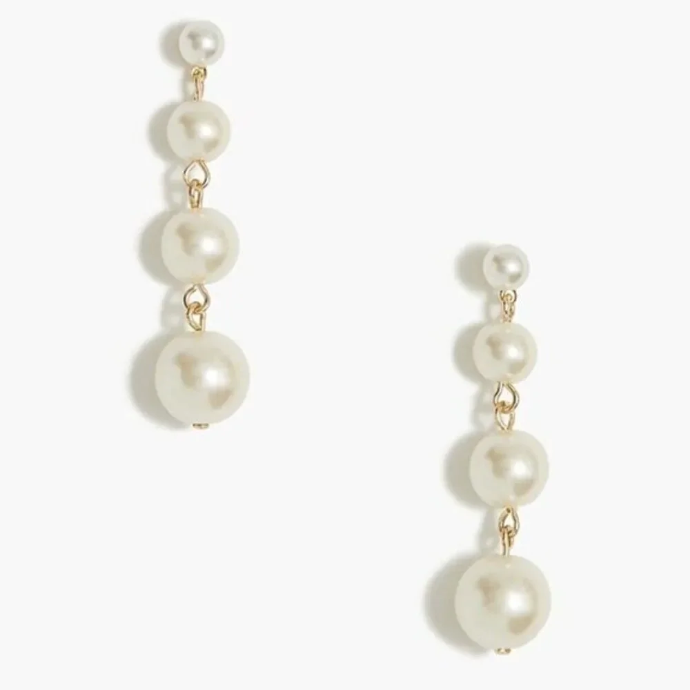 J‎ Crew Women's Pearl Drop Earrings Party Dangle Wedding Bridal Prom